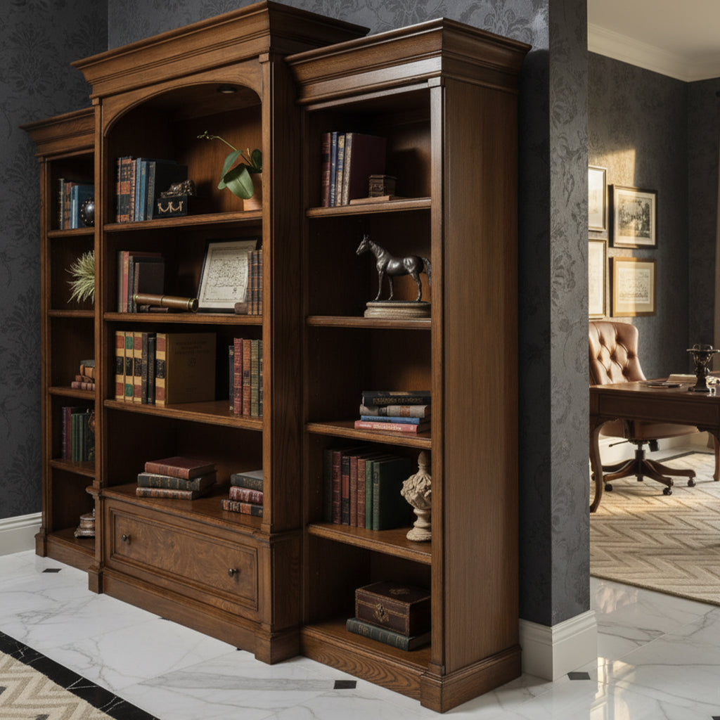 Urban Ash Burl Executive Right Bookcase