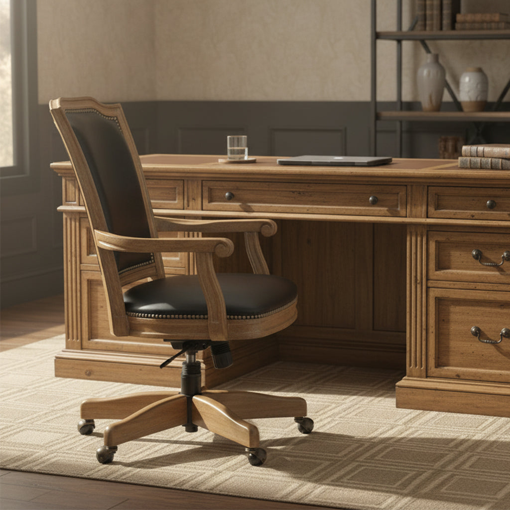 Wellington Hall Office Wood Frame Desk Chair