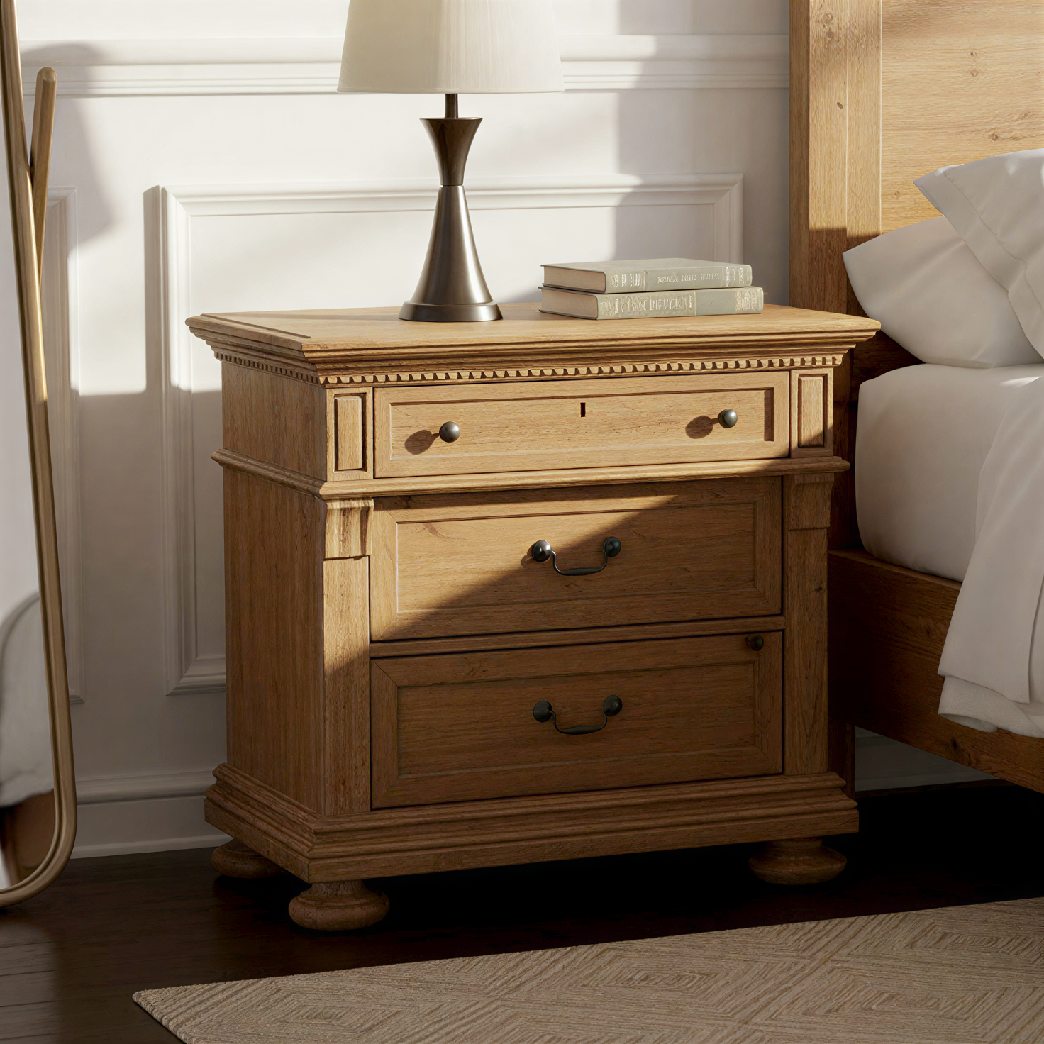 Wellington Hall Three Drawer Nightstand