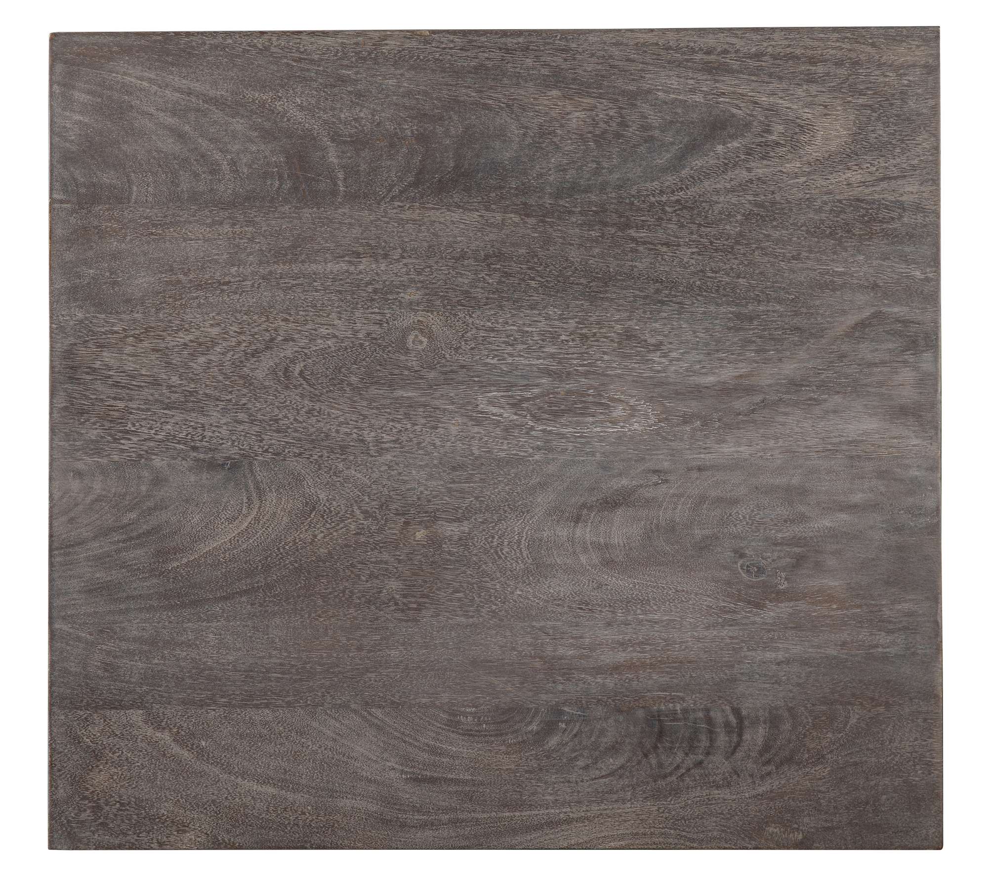 Sedona end table solid mango wood slab top with aged oil-rubbed finish and natural wood grain texture