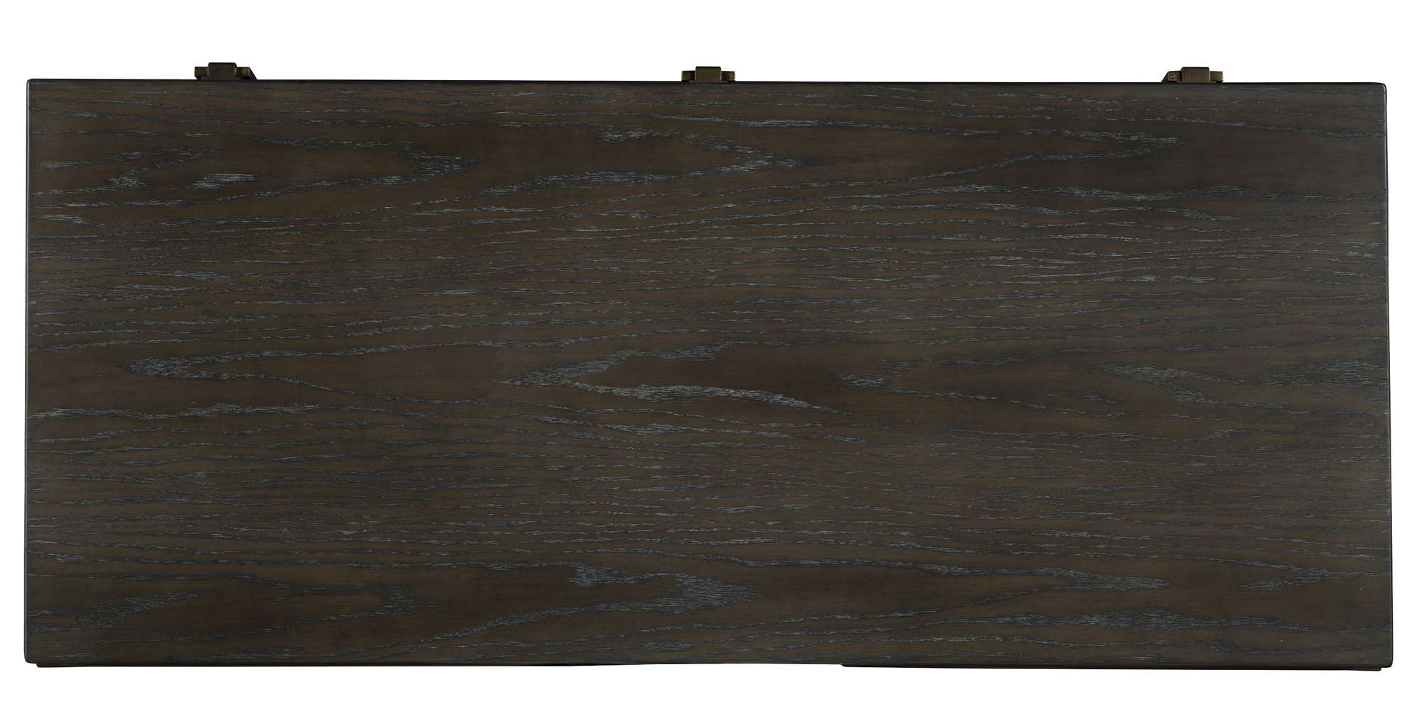 Writing desk top panel with select solids and red oak veneers in Edgewater finish