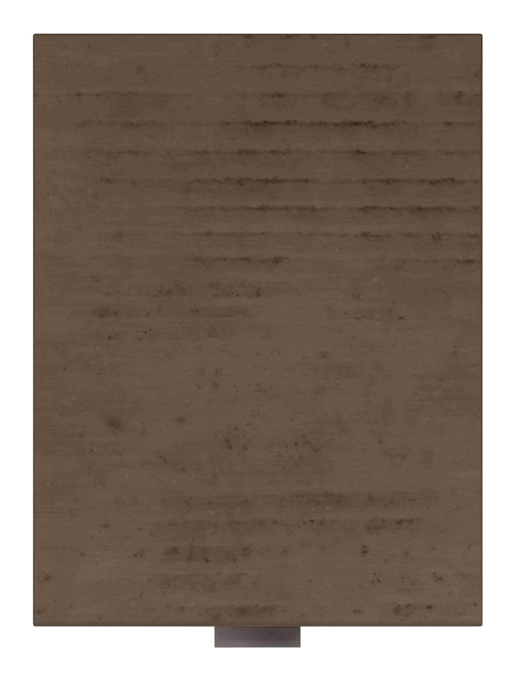 Top view of Organic Living Accent Chest showcasing smooth brown wood grain finish and clean rectangular shape