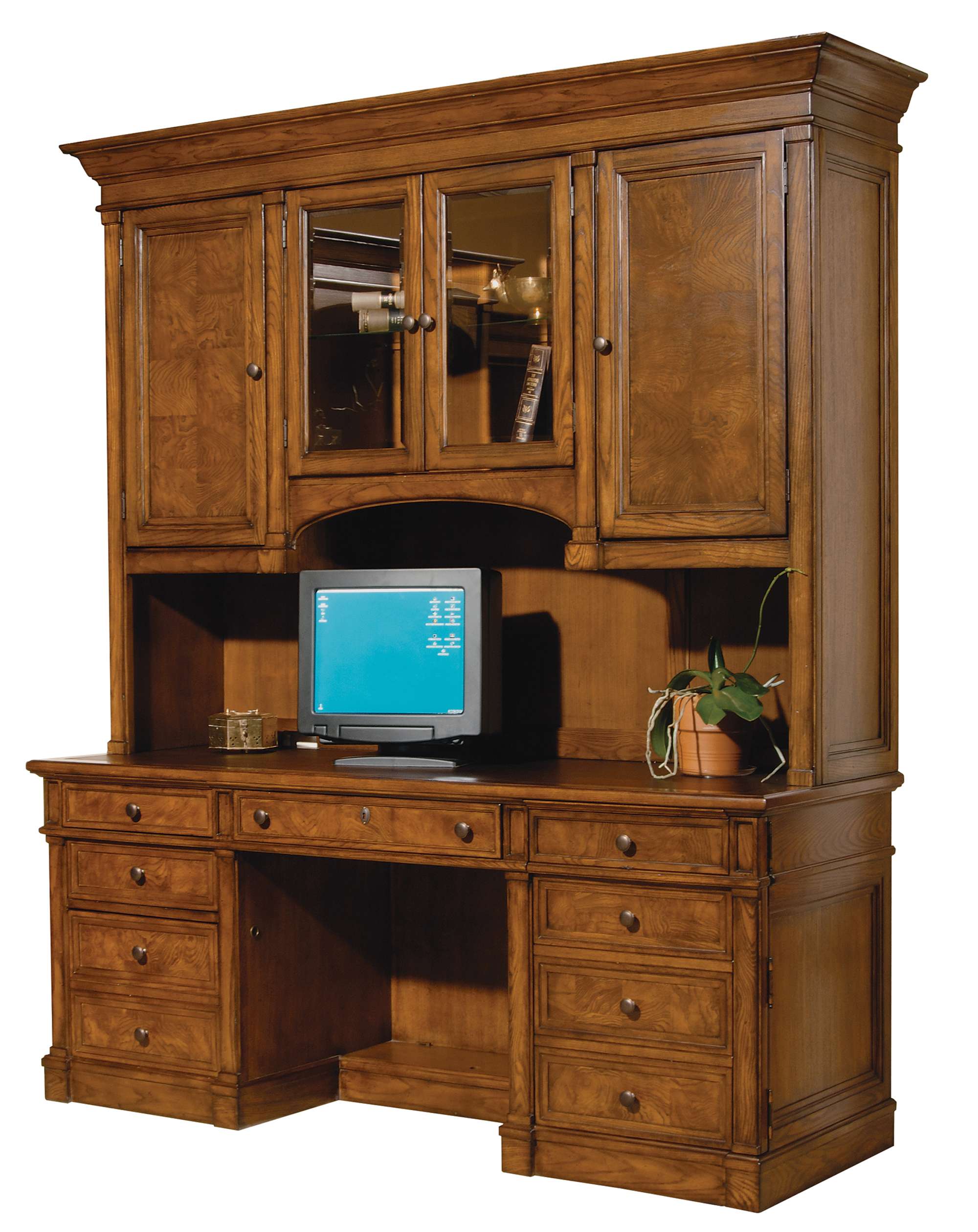 Urban Ash Burl Executive Credenza