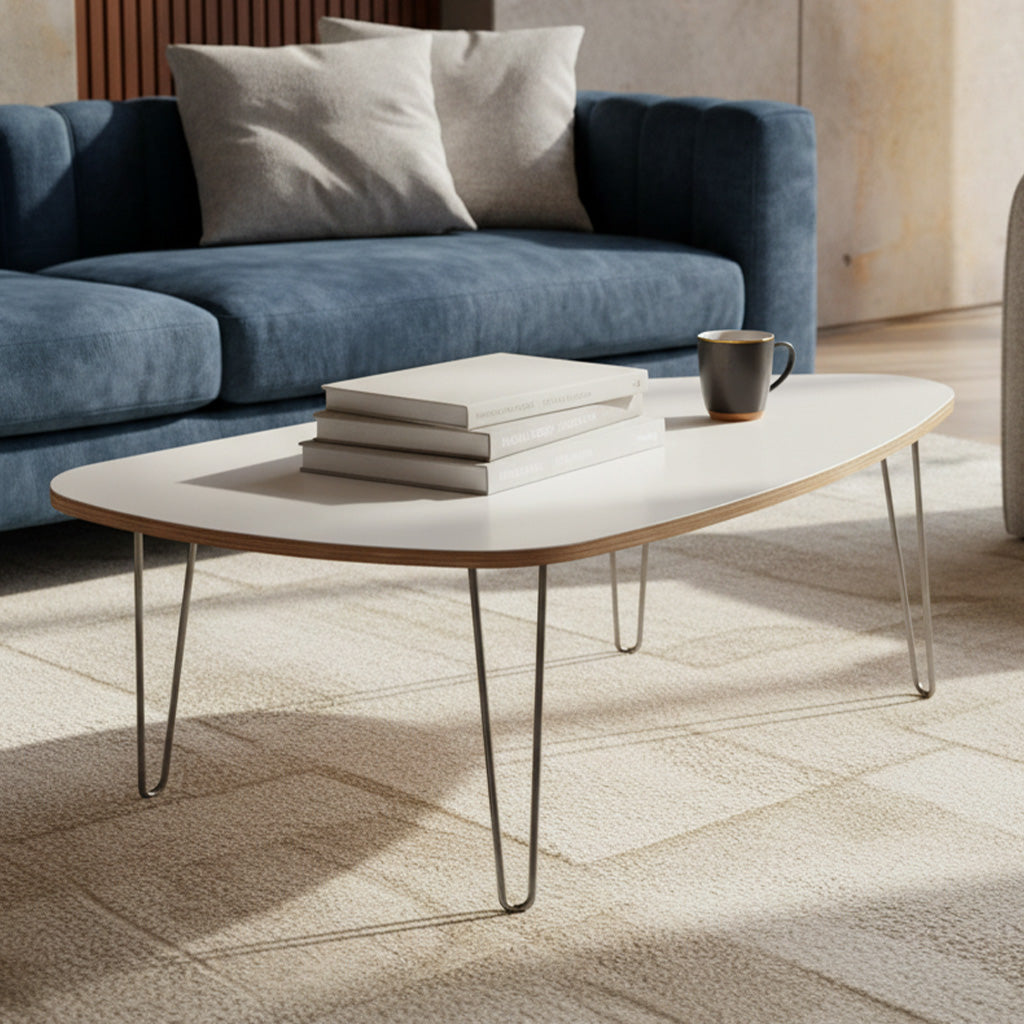 DesignerPly Triangle Coffee Table: Designer White