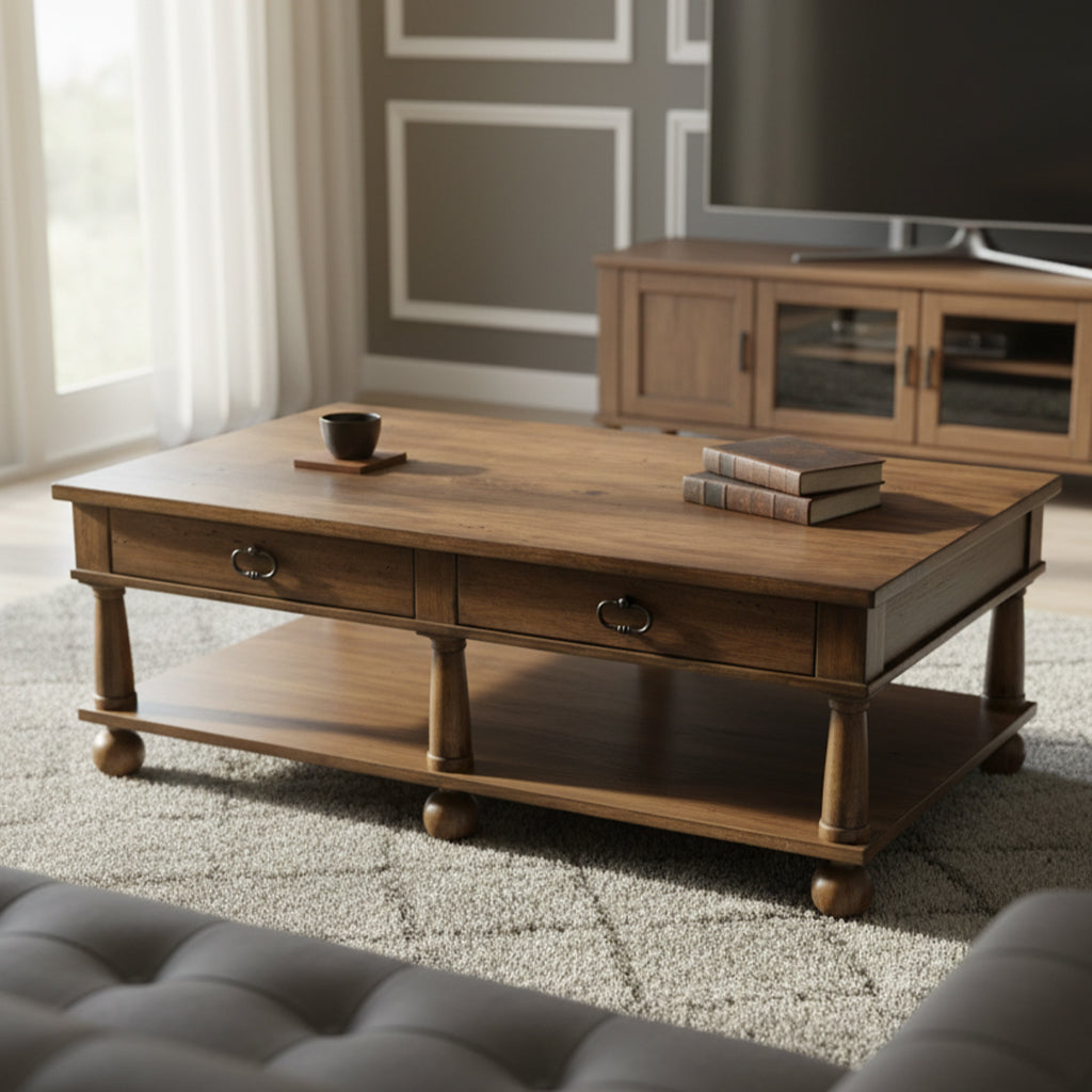 Fairfax Rectangular Coffee Table with Drawers