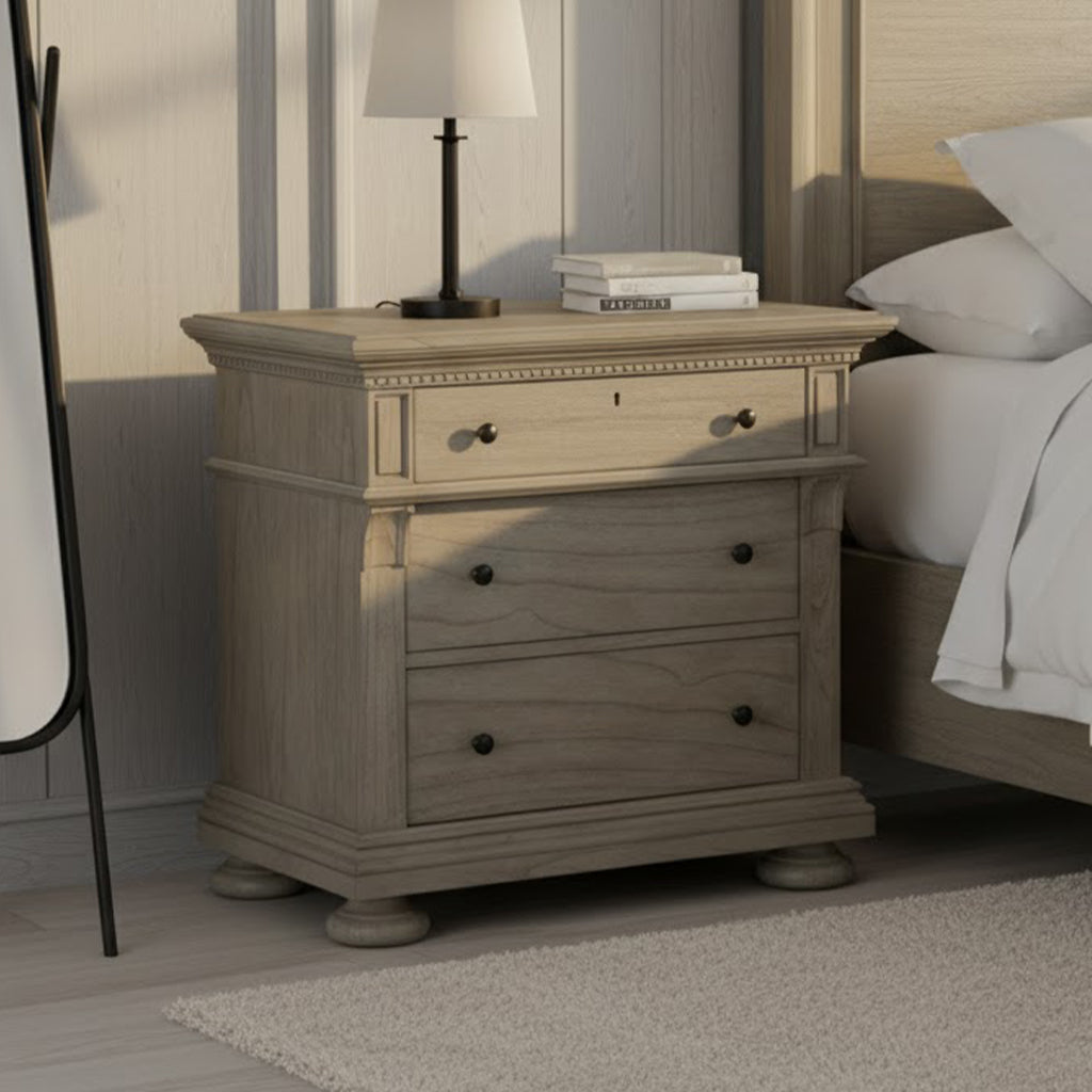 Wellington Estates Three Drawer Nightstand - 25263.jpg__PID:97549d72-cee5-4376-afff-deaccc3356d0