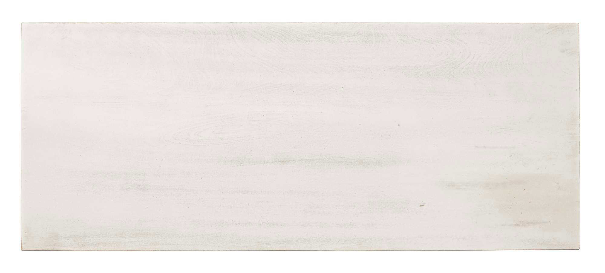 Rectangular table top with aged white solid mango wood finish and subtle distressed detailing