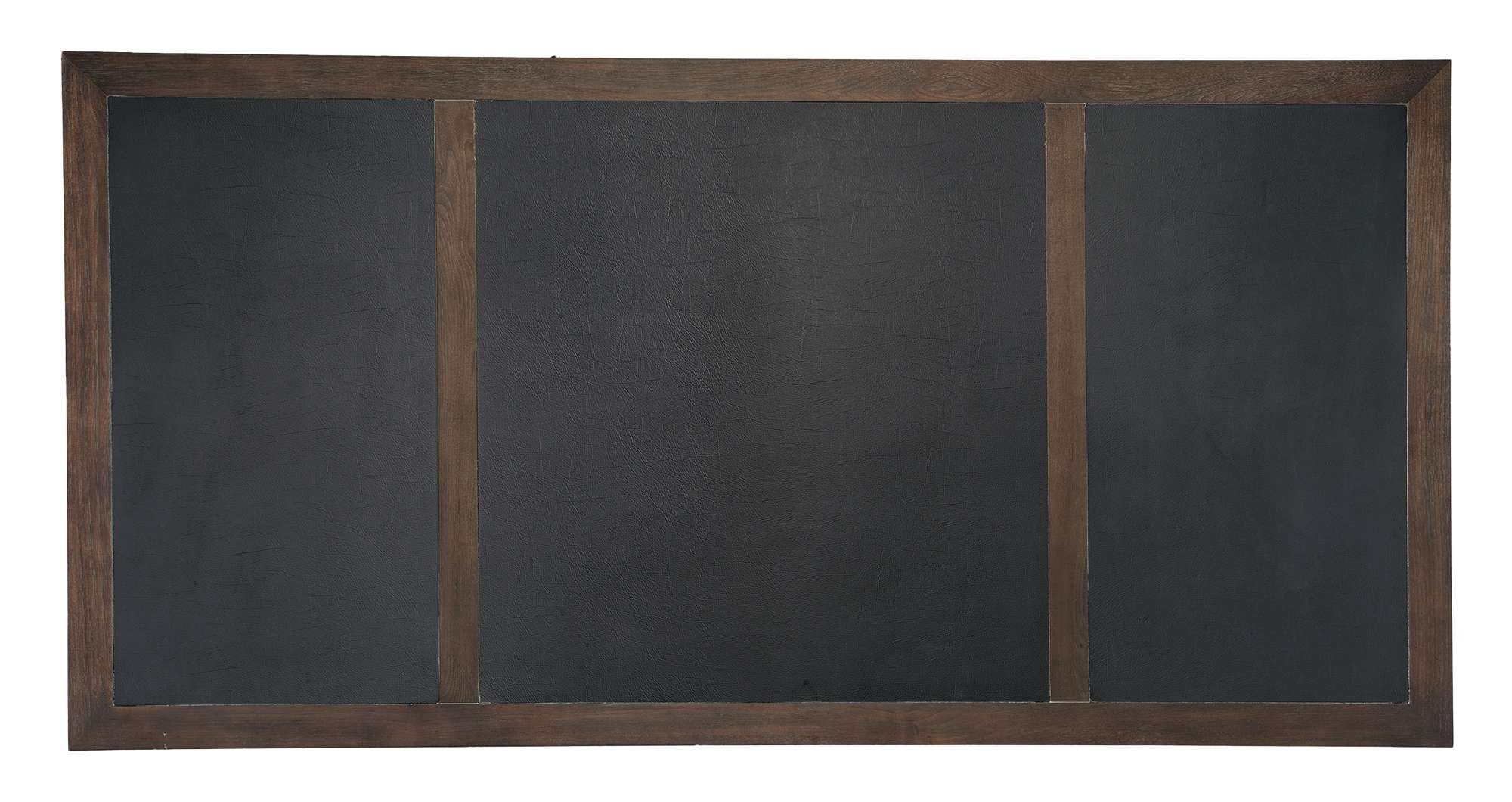 Urban Executive Desk leather panel work surface with wood frame, select veneer and solid wood case panels