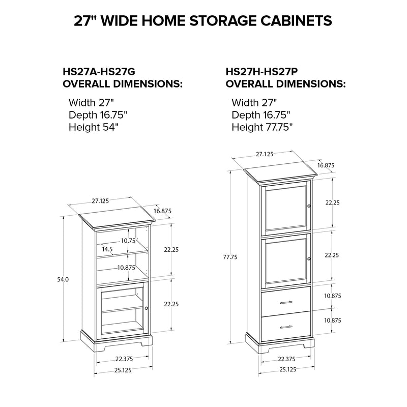 HS27J 27" Home Storage Cabinet