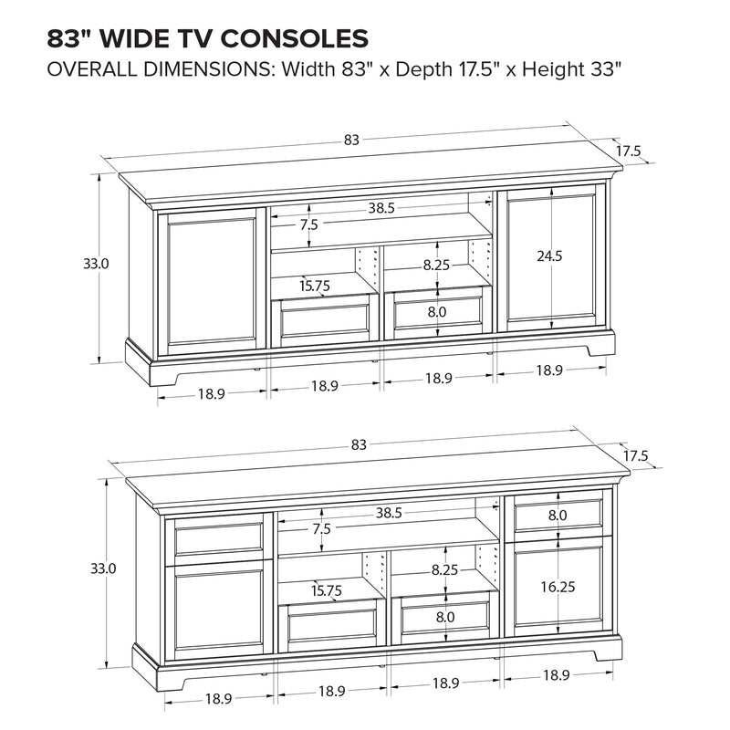 TS83B 83" TV Console
