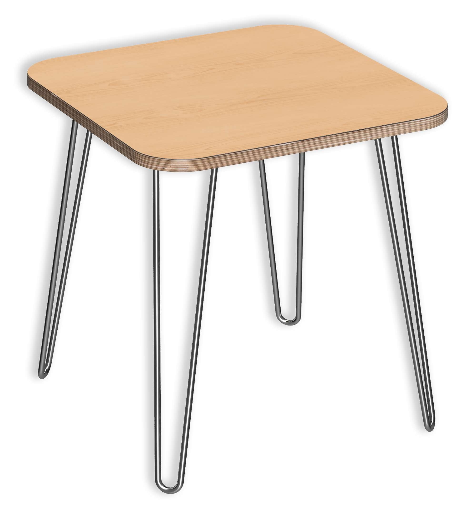 DesignerPly Radiused End Table: Natural Maple