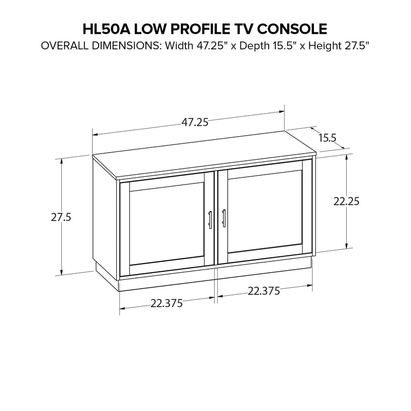 HL50A 47" Low Profile TV Console