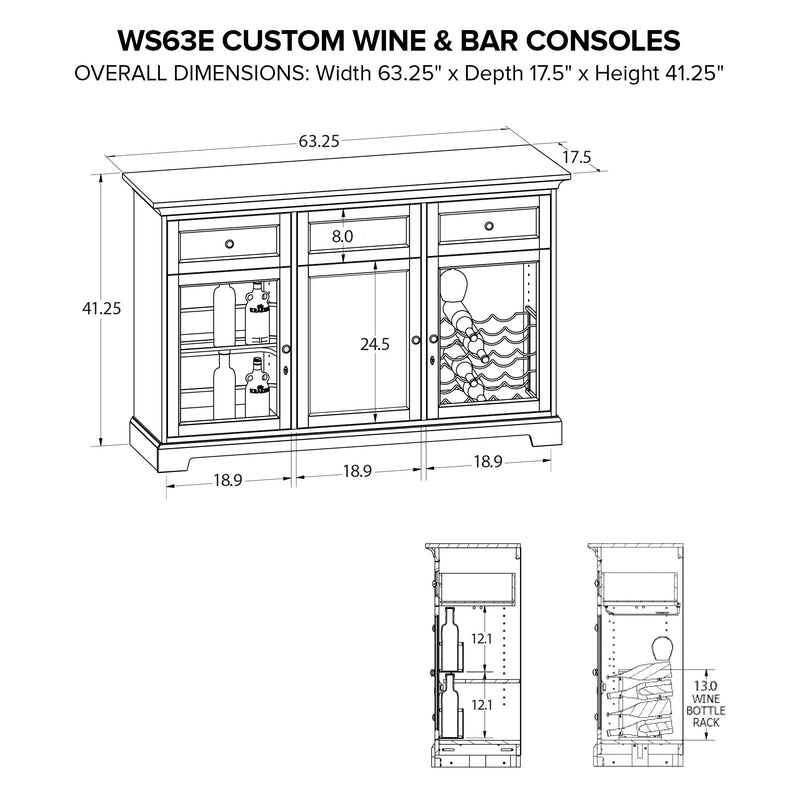 WS63E Custom Wine/Spirits Console