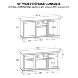 FP63A 63" Fireplace TV Console