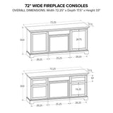 FP72A 72" Fireplace Console