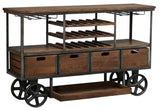 695324 Budge Wine and Bar Cart
