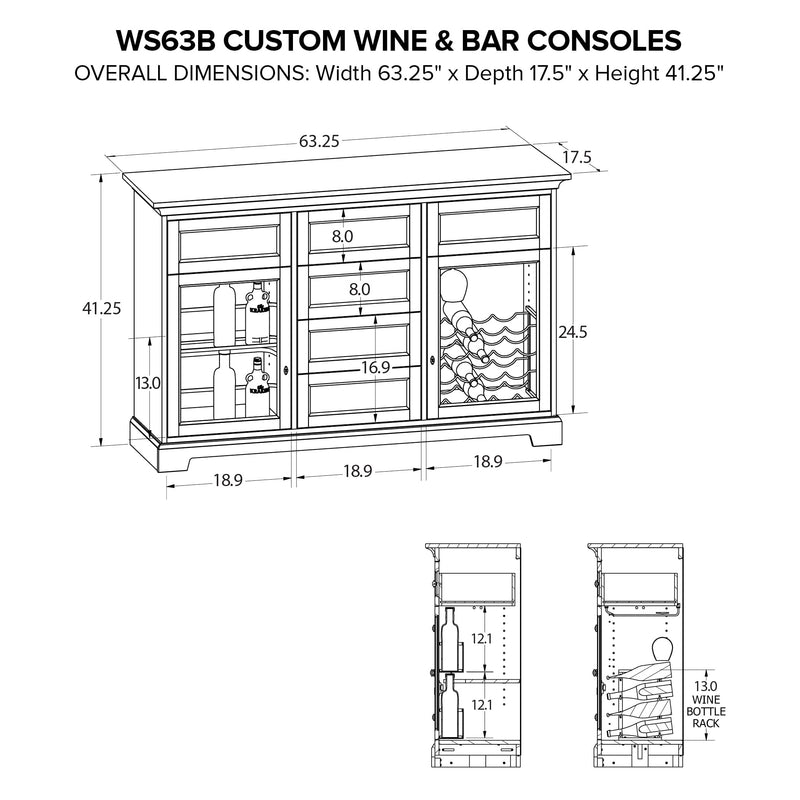 WS63B Custom Wine/Spirits Console