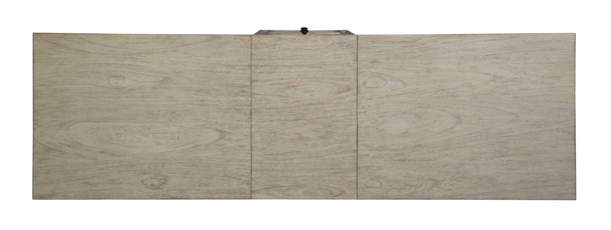 Hekman Drop Leaf Desk with light wood finish, extended flat surface, and subtle wood grain texture