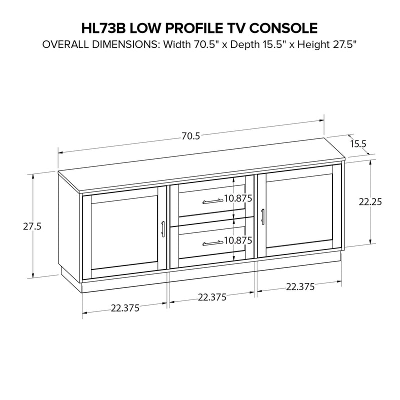 HL73B 70" Low Profile TV Console
