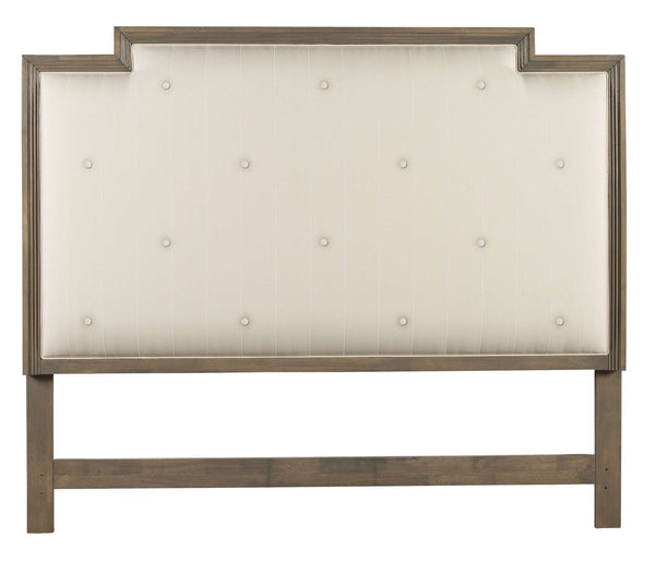 King Stepped Headboard with Buttoning